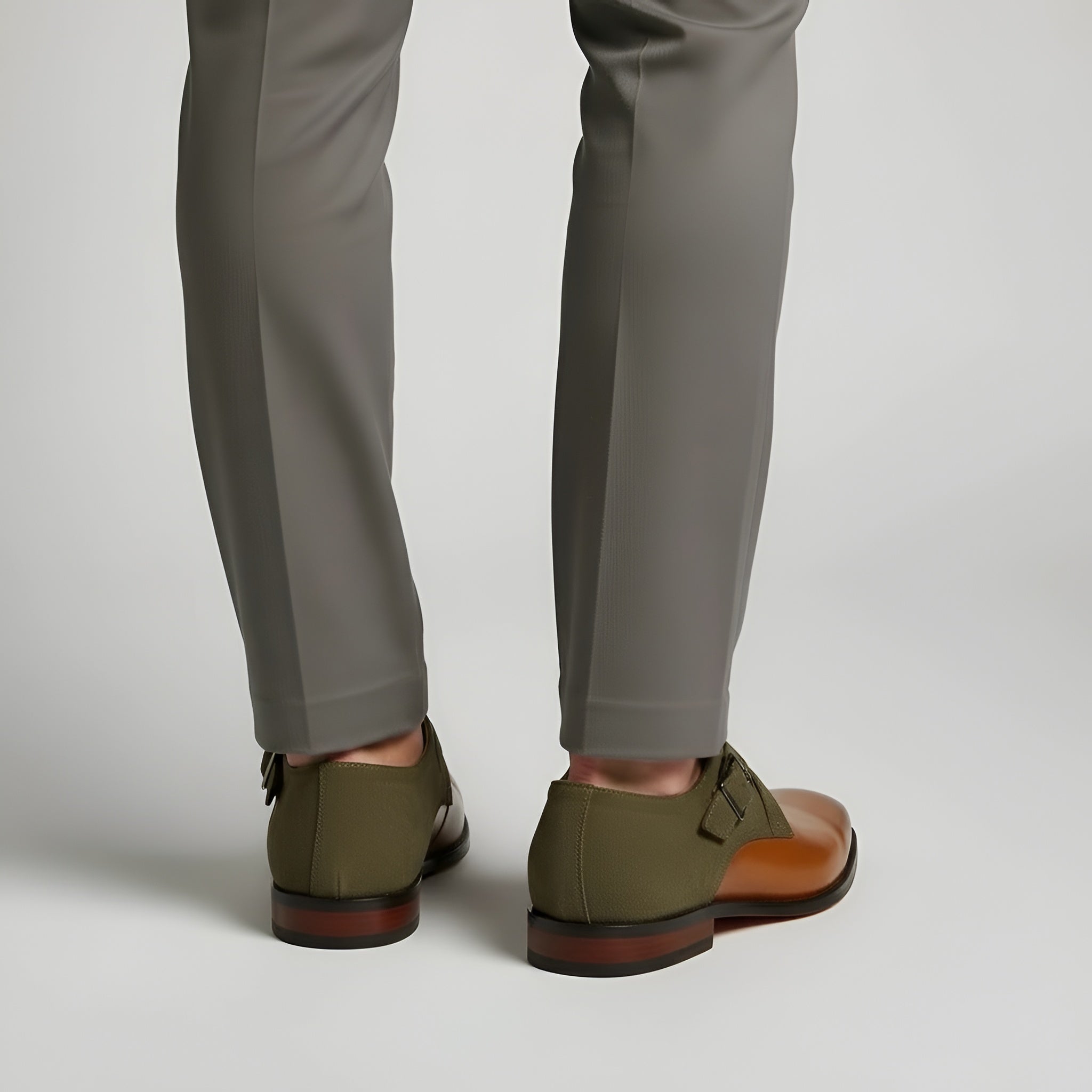 Sapatos Formais de Homem com Fivela Monk Strap em Pele Sintética