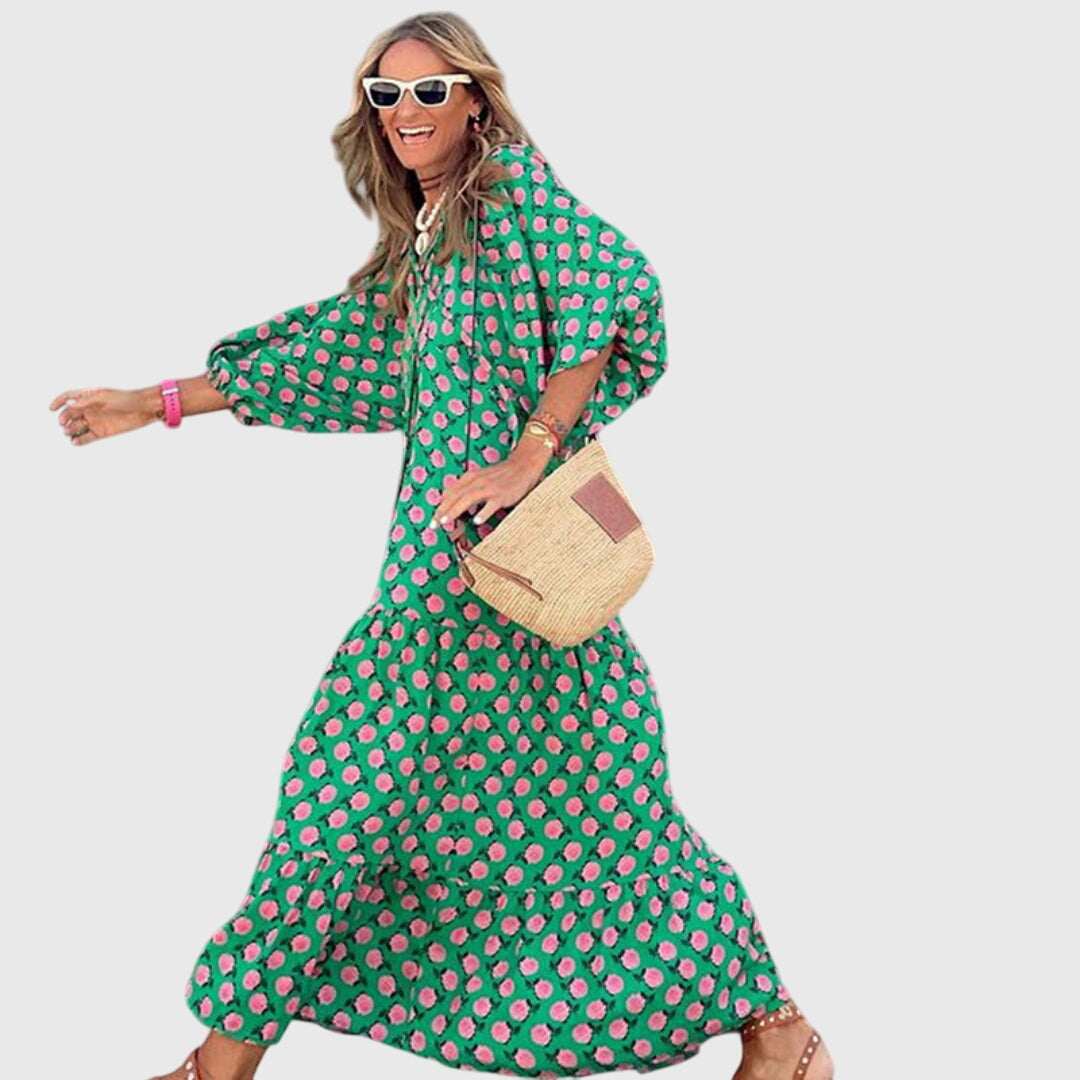 Bohemian long dress | printed dress for everyday use