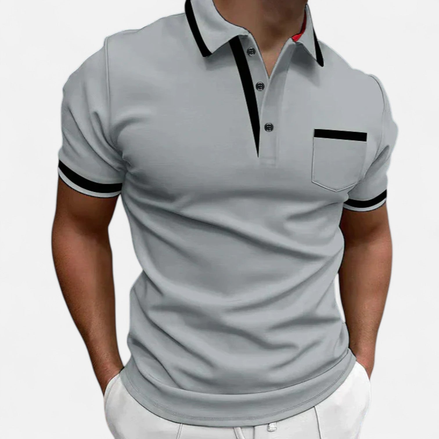 Eliaro Moda | Polo Slim Fit para Hombre – Diseño Contemporáneo con Detalles en Contraste y Silueta Ajustada