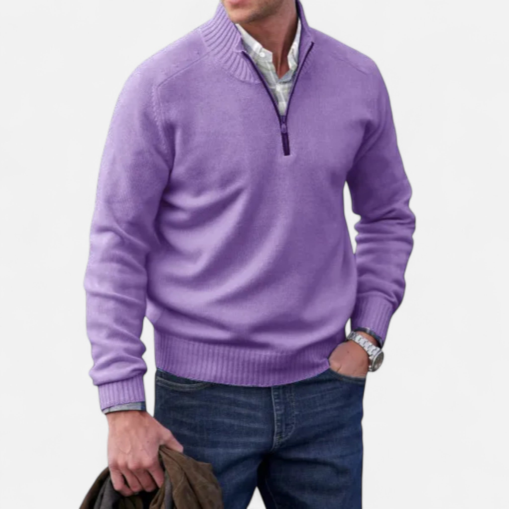 Eliaro Moda | Suéter Hombre Cremallera en Cachemira Premium