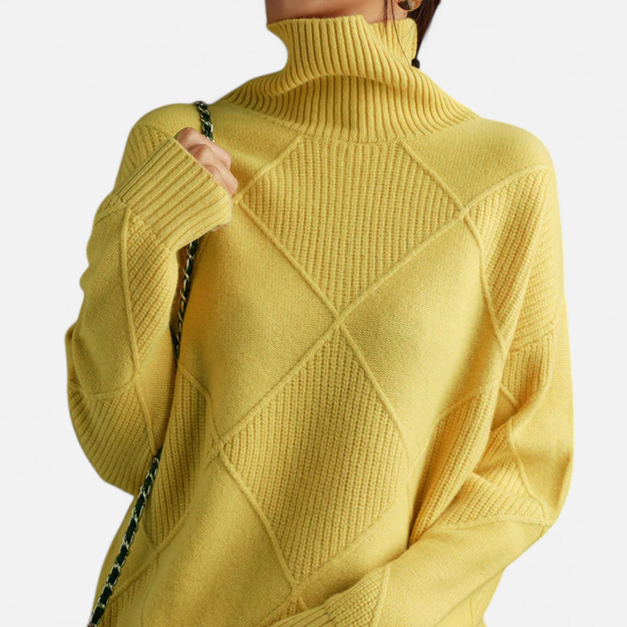 Eliaro Moda | Suéter Mujer Cachemira Cuello Alto Envolvente