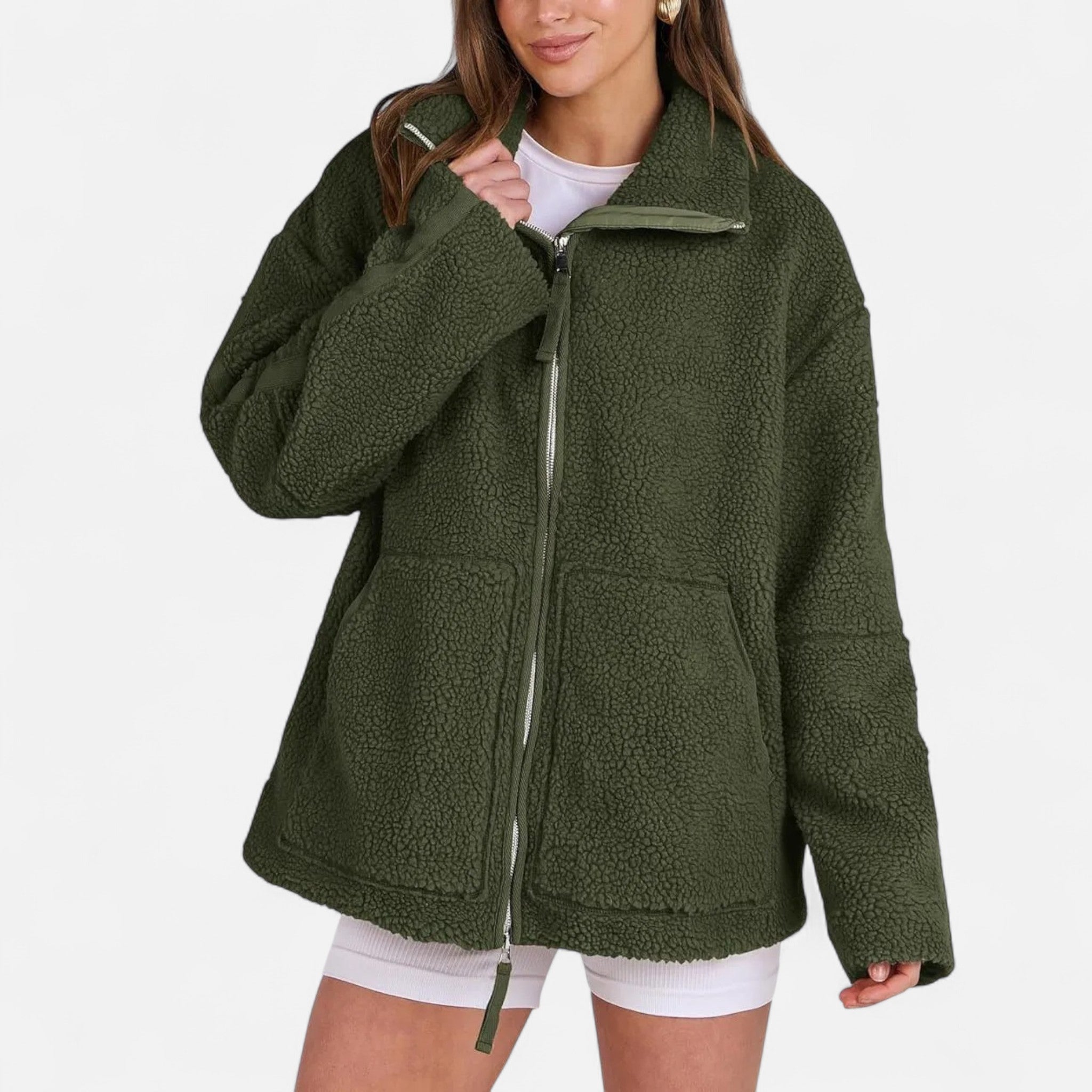 Eliaro Moda | Giacca Invernale con Zip e Taglio Strutturato di Lusso