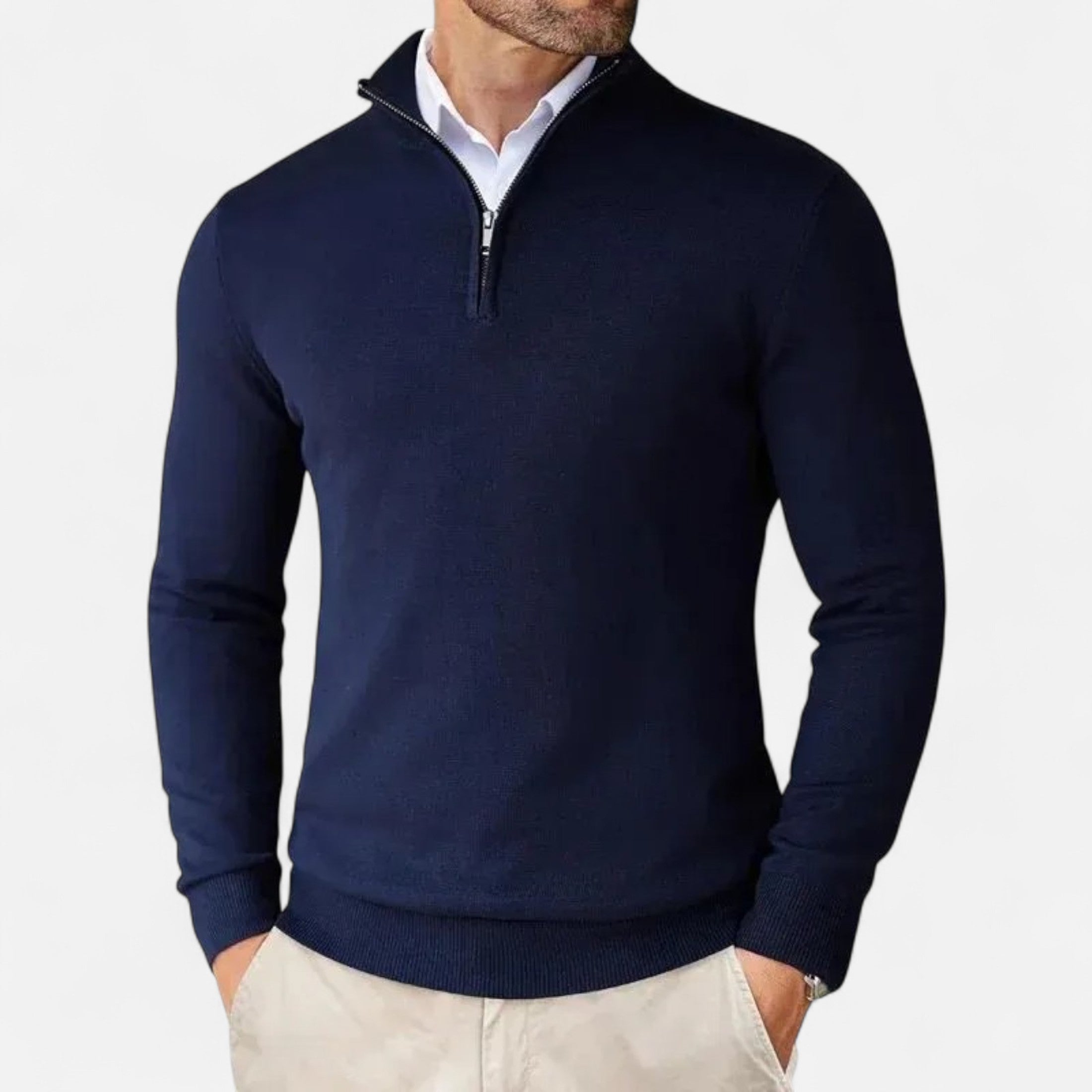 Eliaro Moda | Jersey Hombre Invierno Medio Cierre