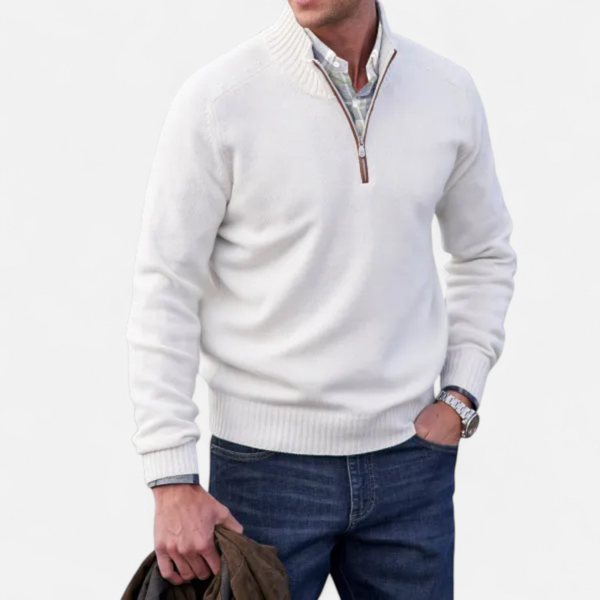 Eliaro Moda | Suéter Hombre Cremallera en Cachemira Premium