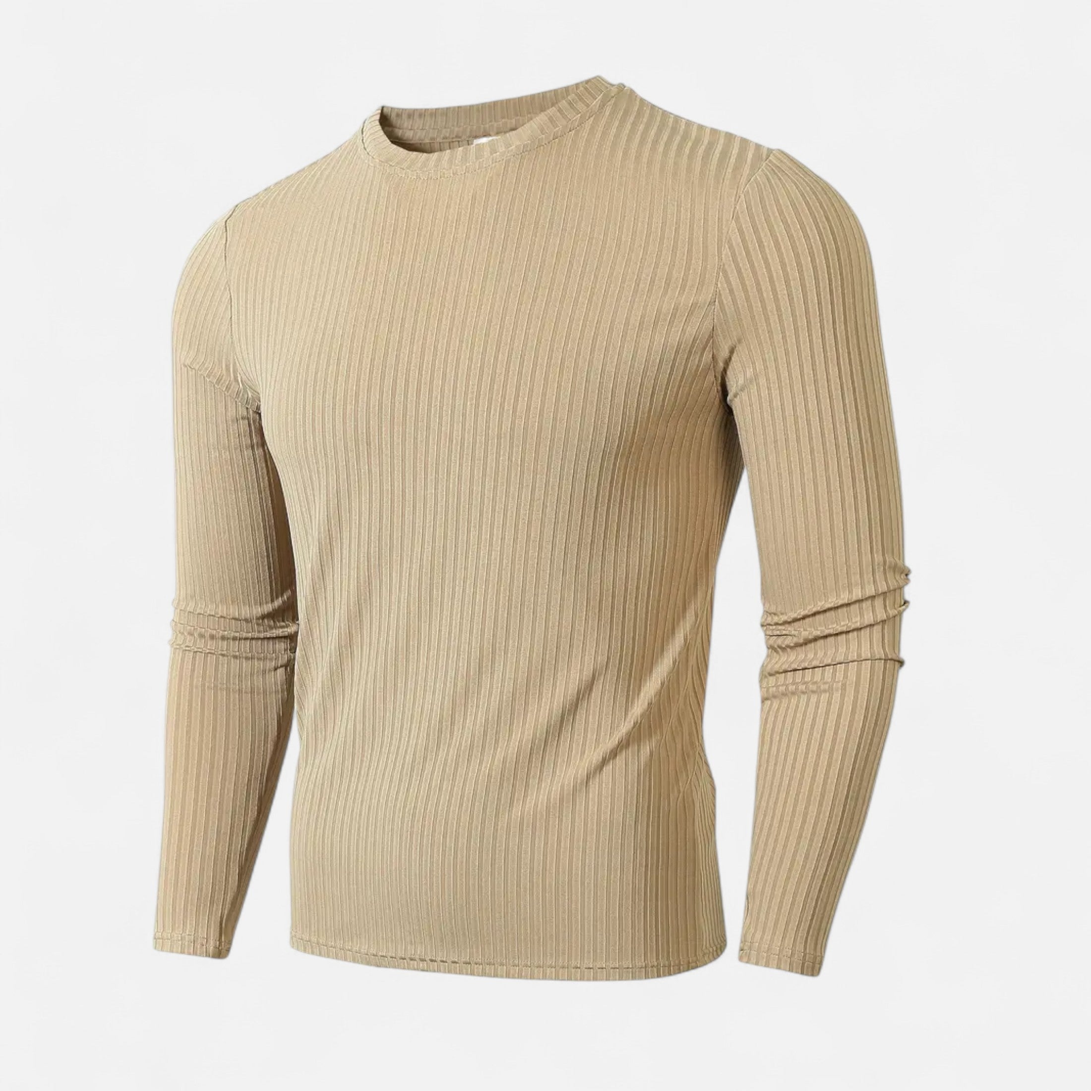 Eliaro Moda | Camiseta de Manga Larga Acanalada para Hombre