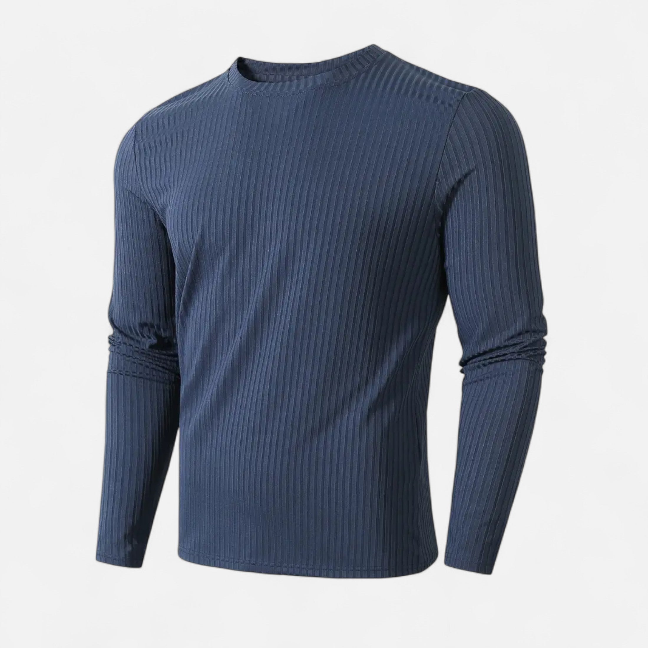 Eliaro Moda | Camiseta de Manga Larga Acanalada para Hombre