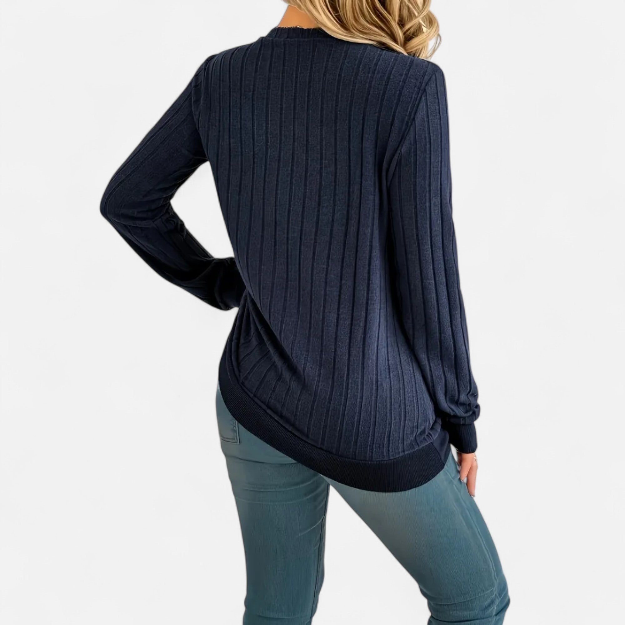 Eliaro Moda | Jersey Mujer Cuello en V Acanalado
