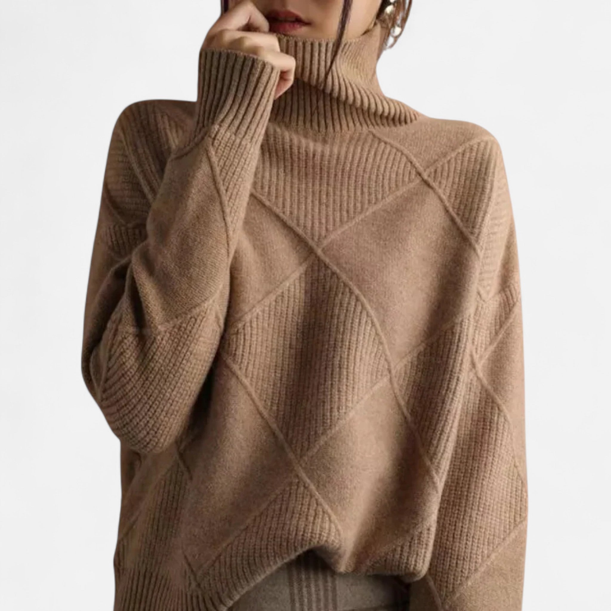 Eliaro Moda | Suéter Mujer Cachemira Cuello Alto Envolvente