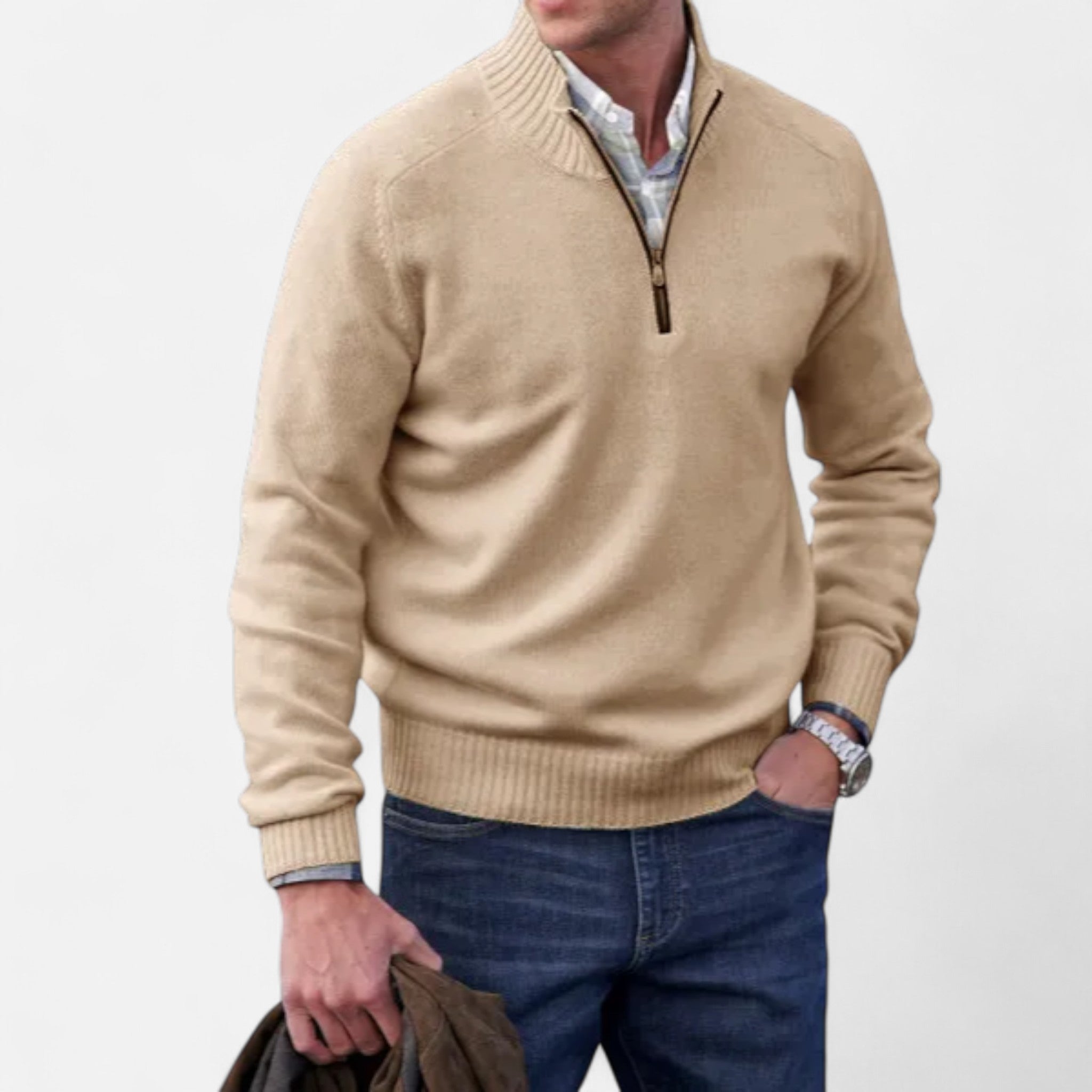 Eliaro Moda | Suéter Hombre Cremallera en Cachemira Premium