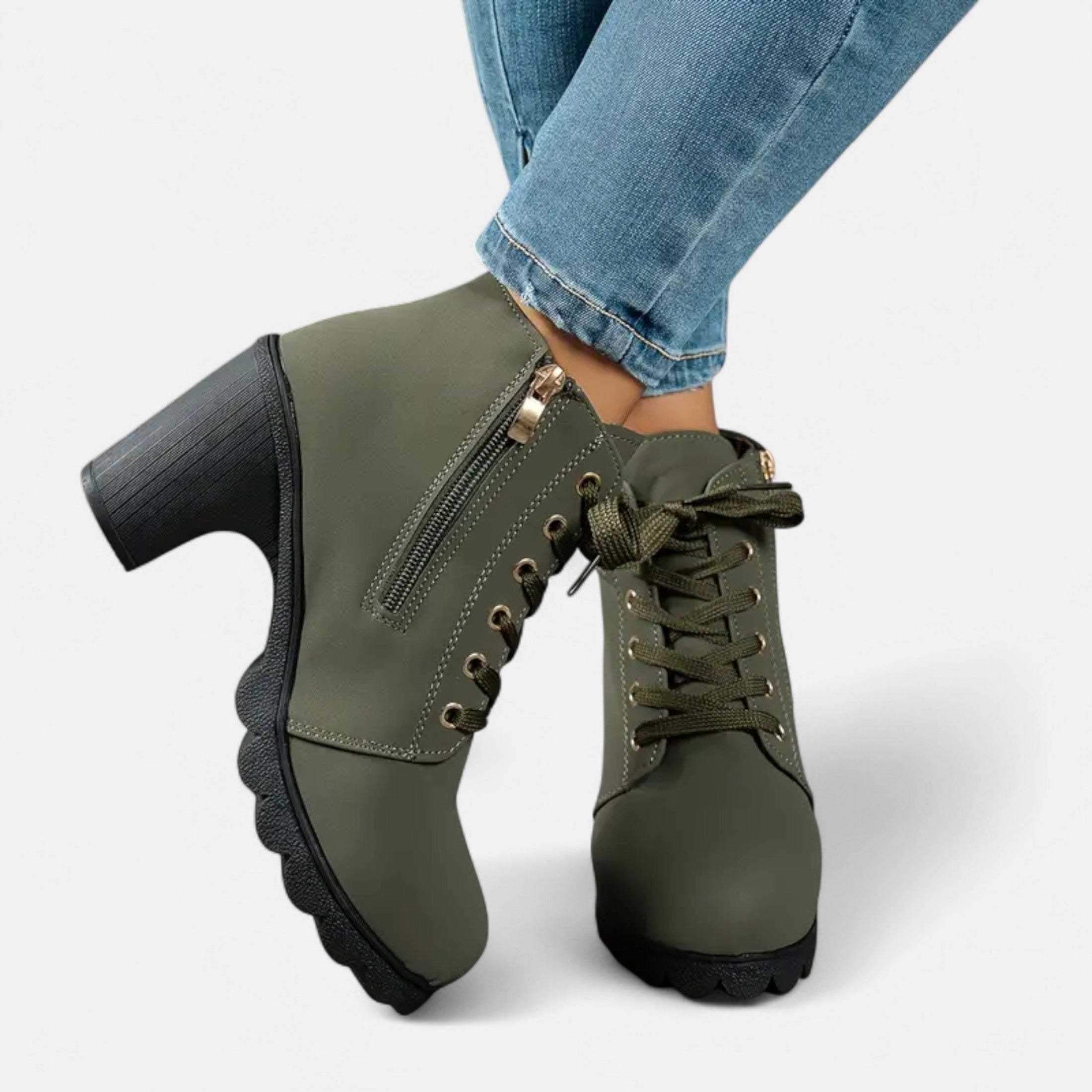 Eliaro Moda | Botines Cortos Mujer con Tacón de Bloque Elegante