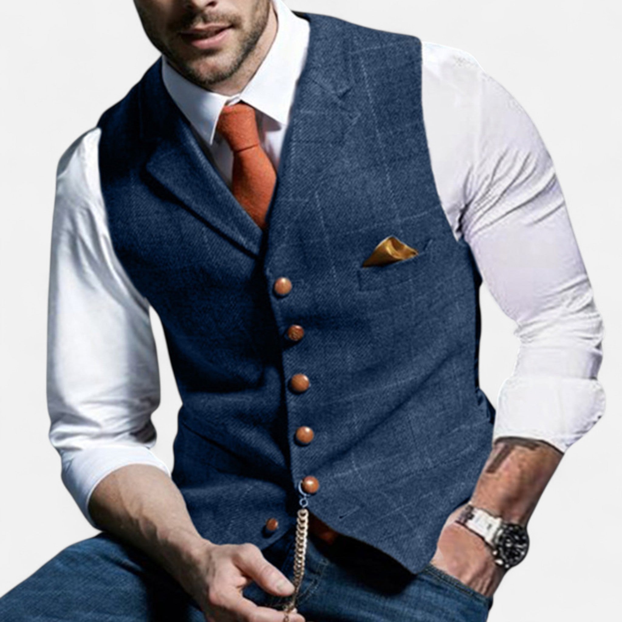 Eliaro Moda | Chaleco Hombre Vintage con Corte Clásico