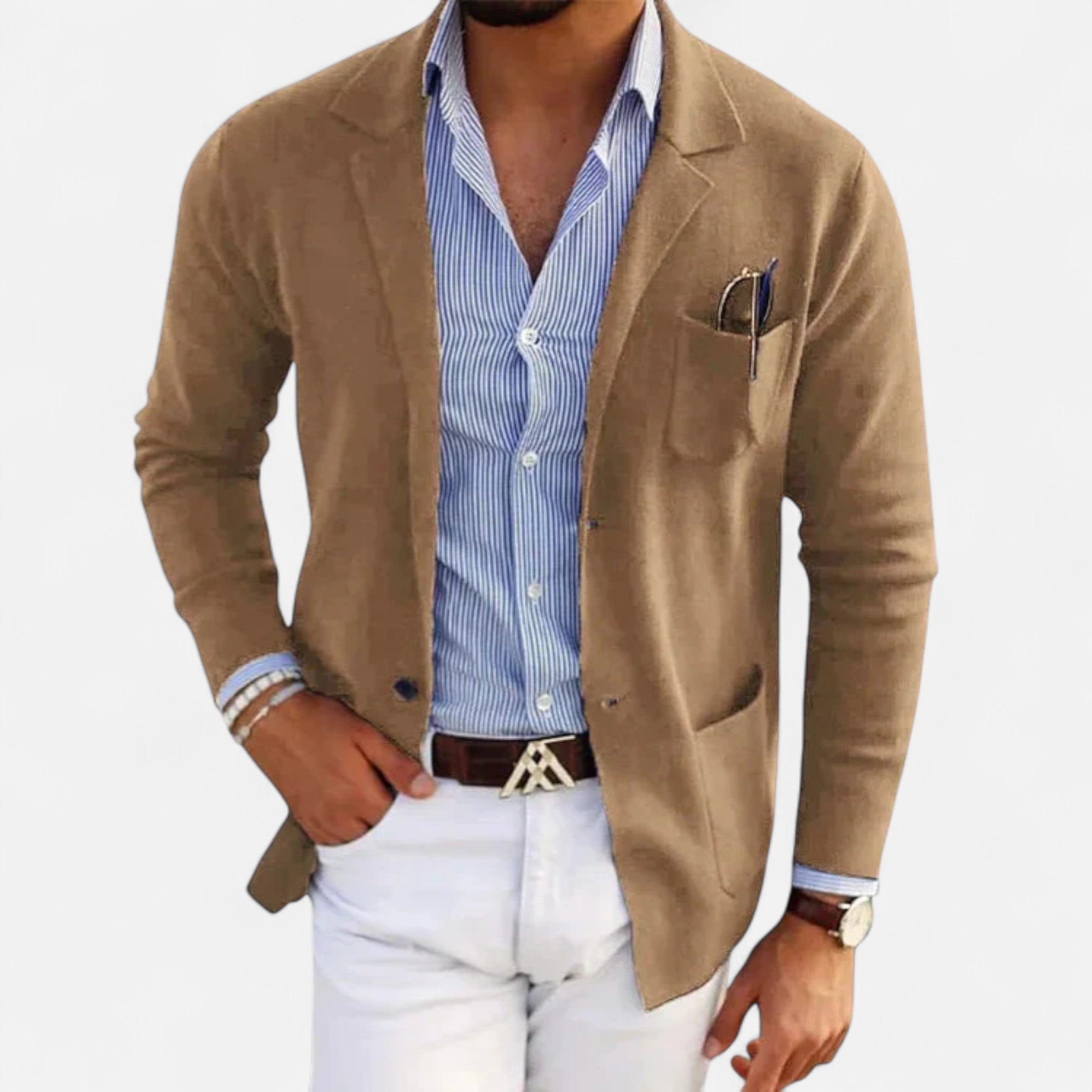 Eliaro Moda | Blazer Hombre Clásico con Bolsillos de Tapeta