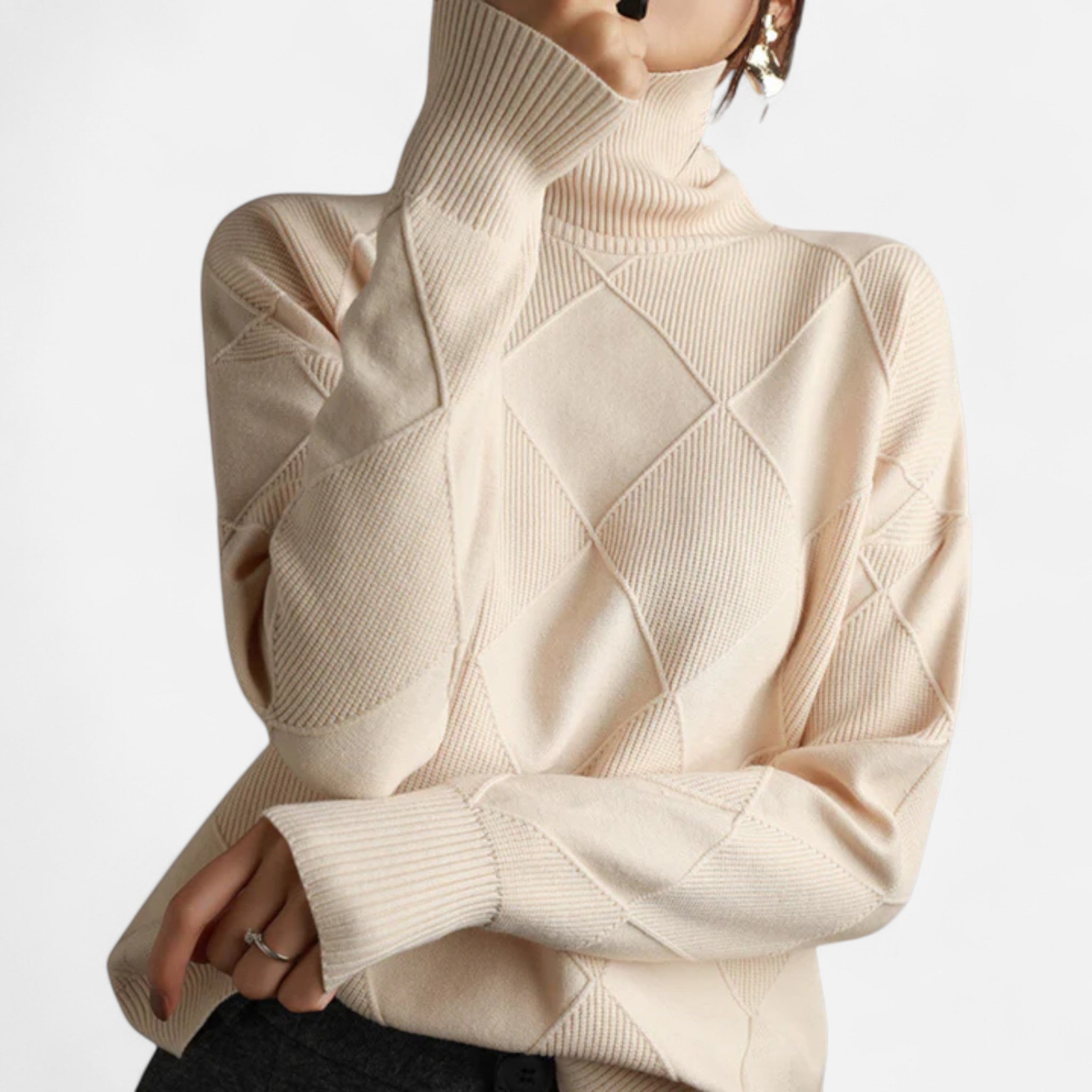 Eliaro Moda | Suéter Mujer Cachemira Cuello Alto Envolvente