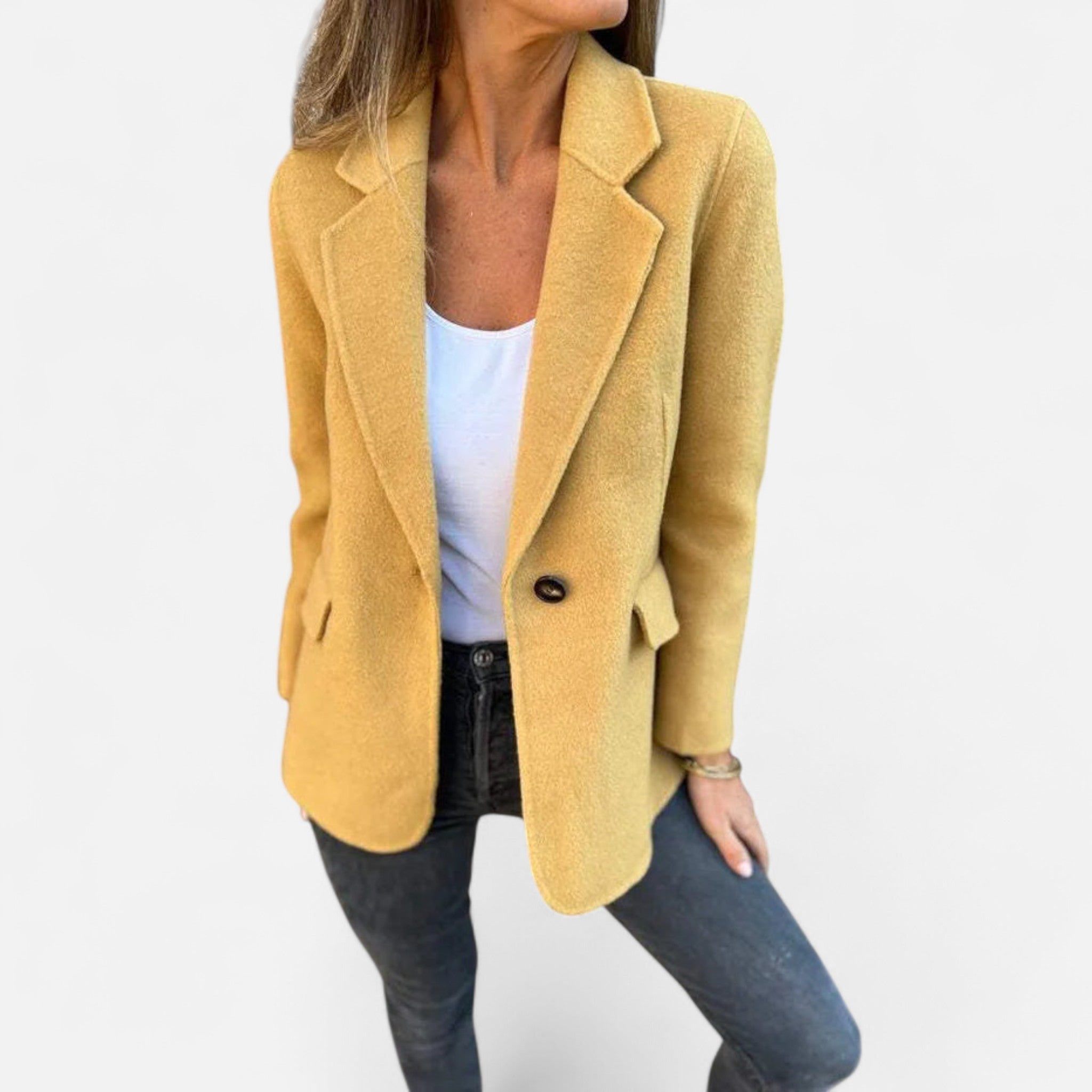 Eliaro Moda | Chaqueta Casual Mujer Manga Larga con Solapa Clásica