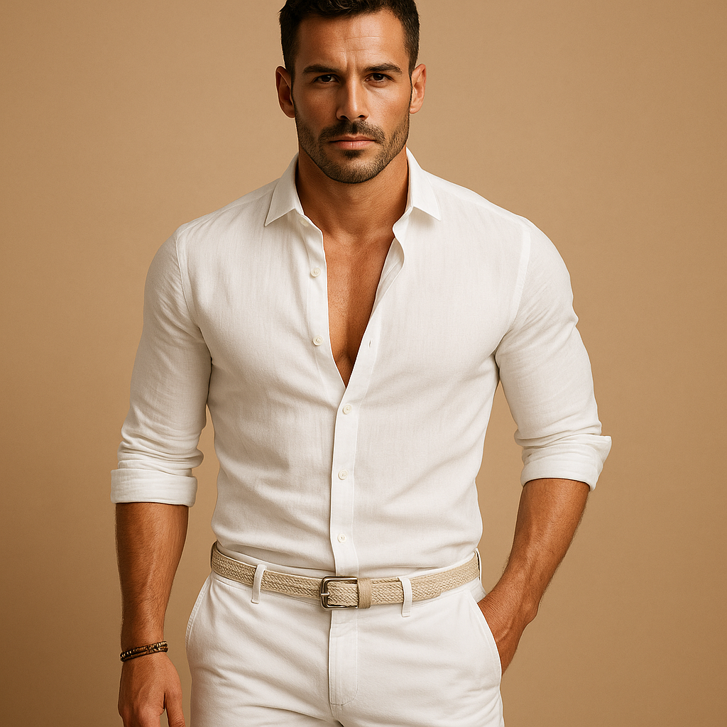 Pánská košile s knoflíky na každodenní nošení, slim fit
