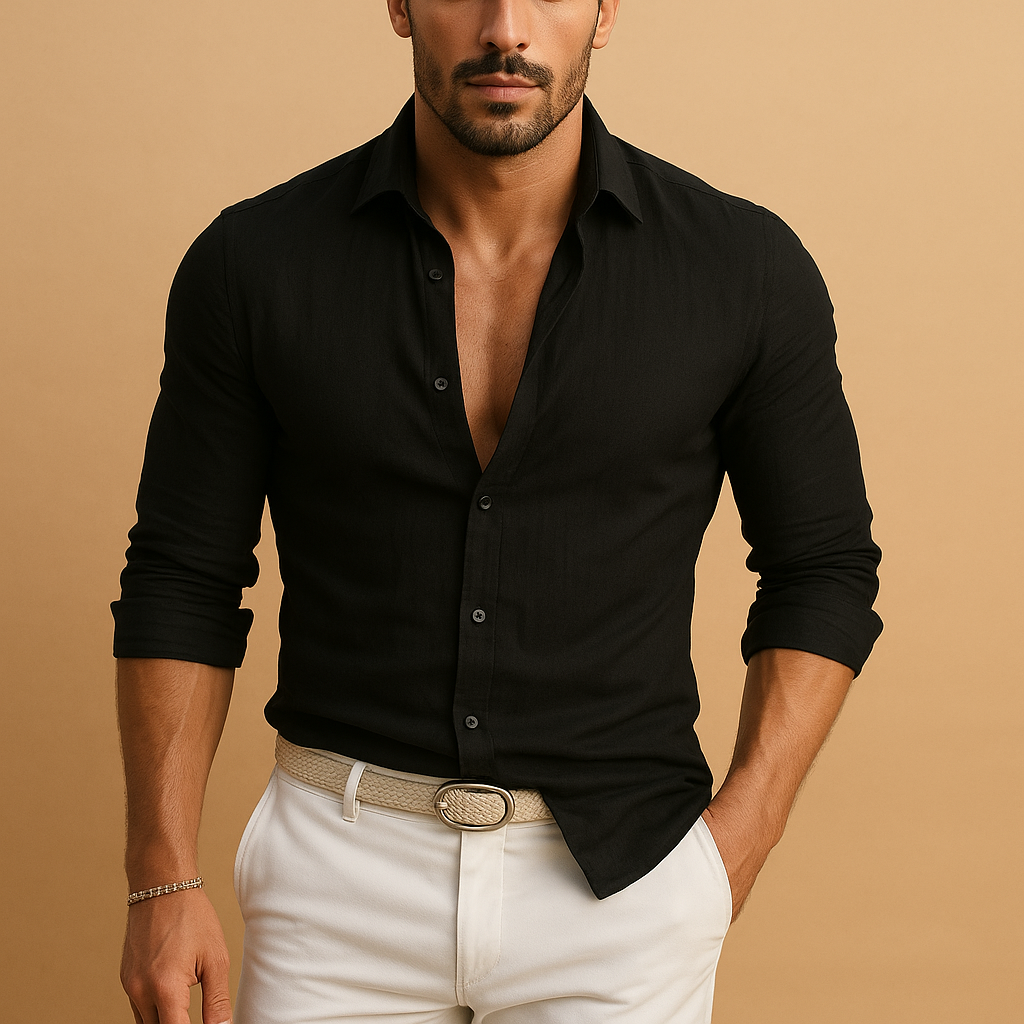 Pánská košile s knoflíky na každodenní nošení, slim fit