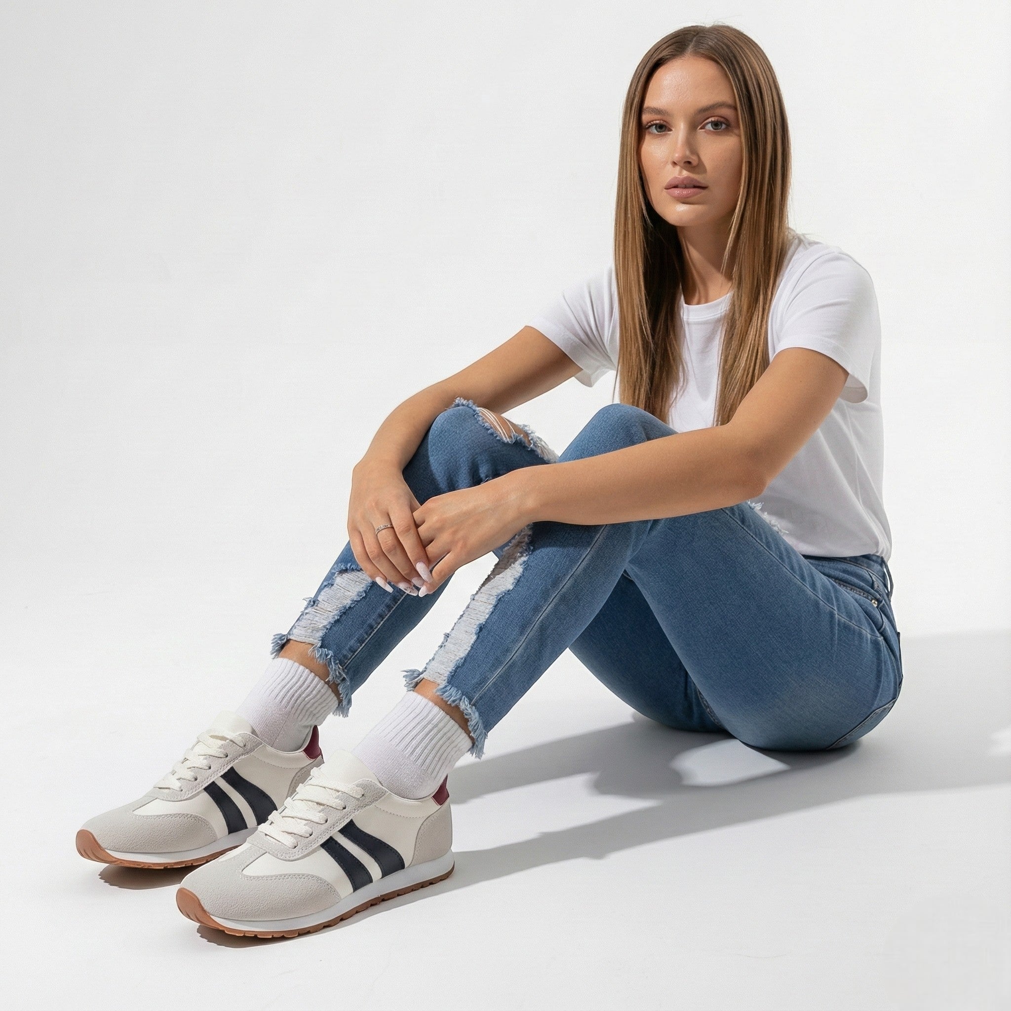Sneakers Sportive da Donna Casual Traspiranti con Suola Spessa