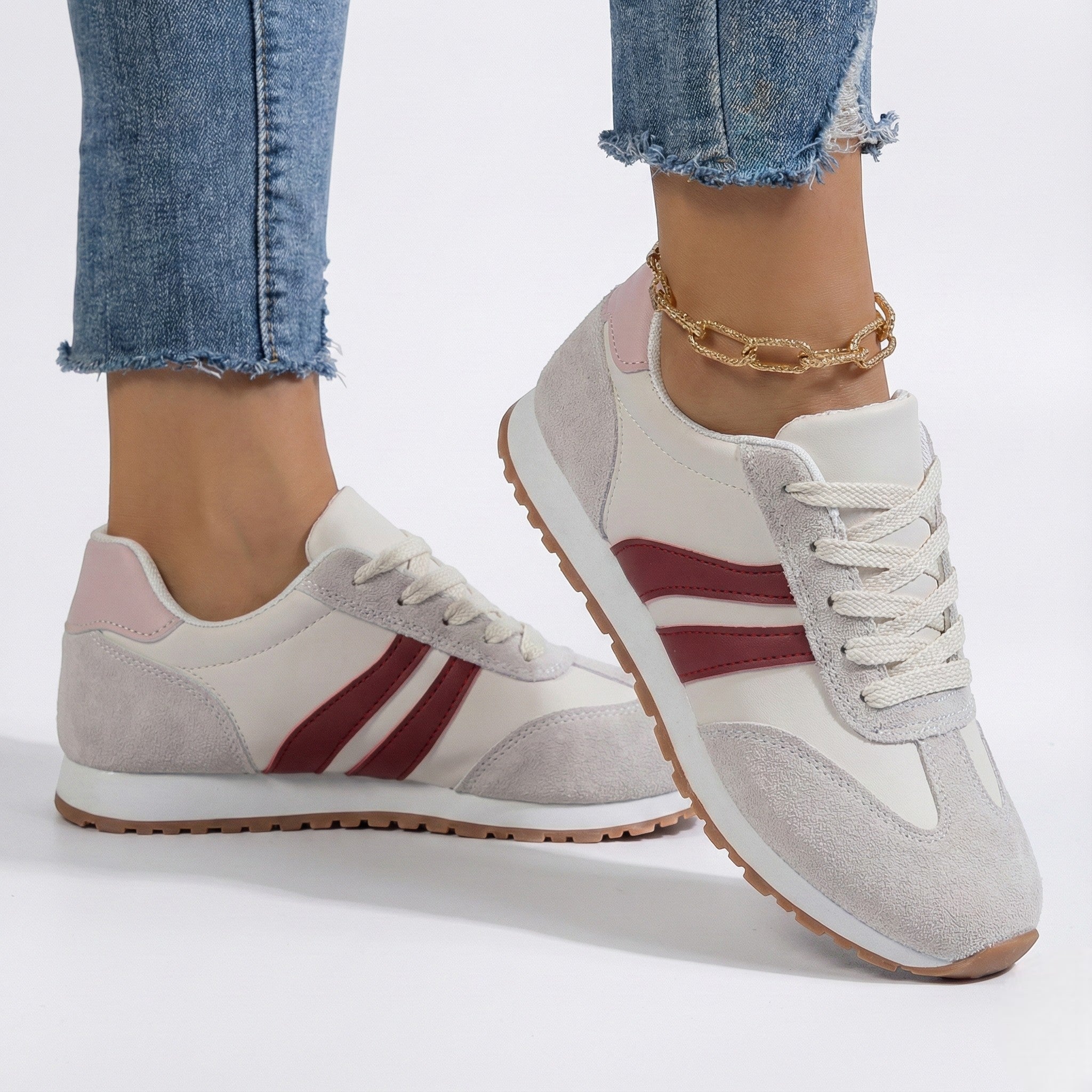 Sneakers Sportive da Donna Casual Traspiranti con Suola Spessa
