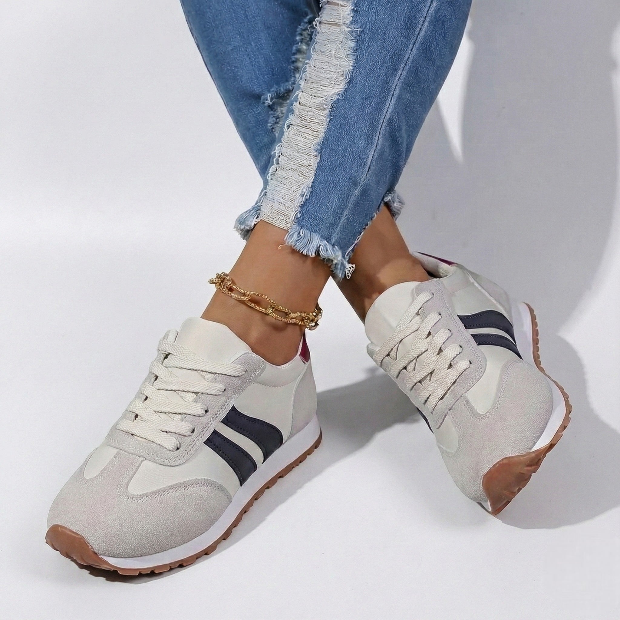 Sneakers Sportive da Donna Casual Traspiranti con Suola Spessa