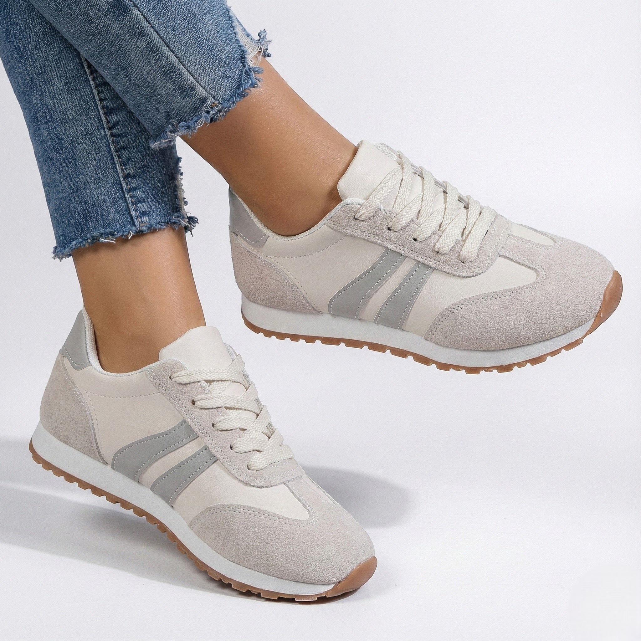 Sneakers Sportive da Donna Casual Traspiranti con Suola Spessa