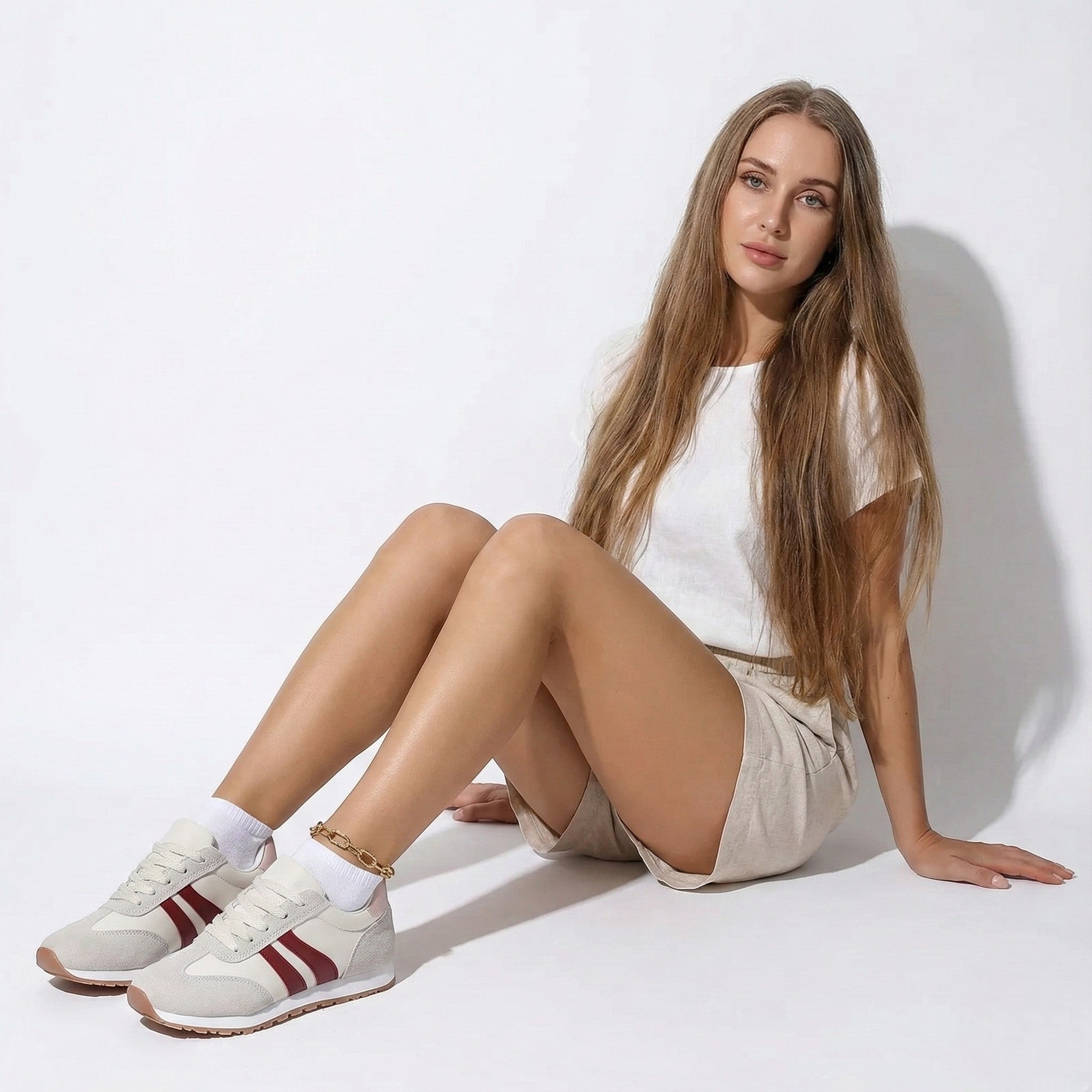Sneakers Sportive da Donna Casual Traspiranti con Suola Spessa