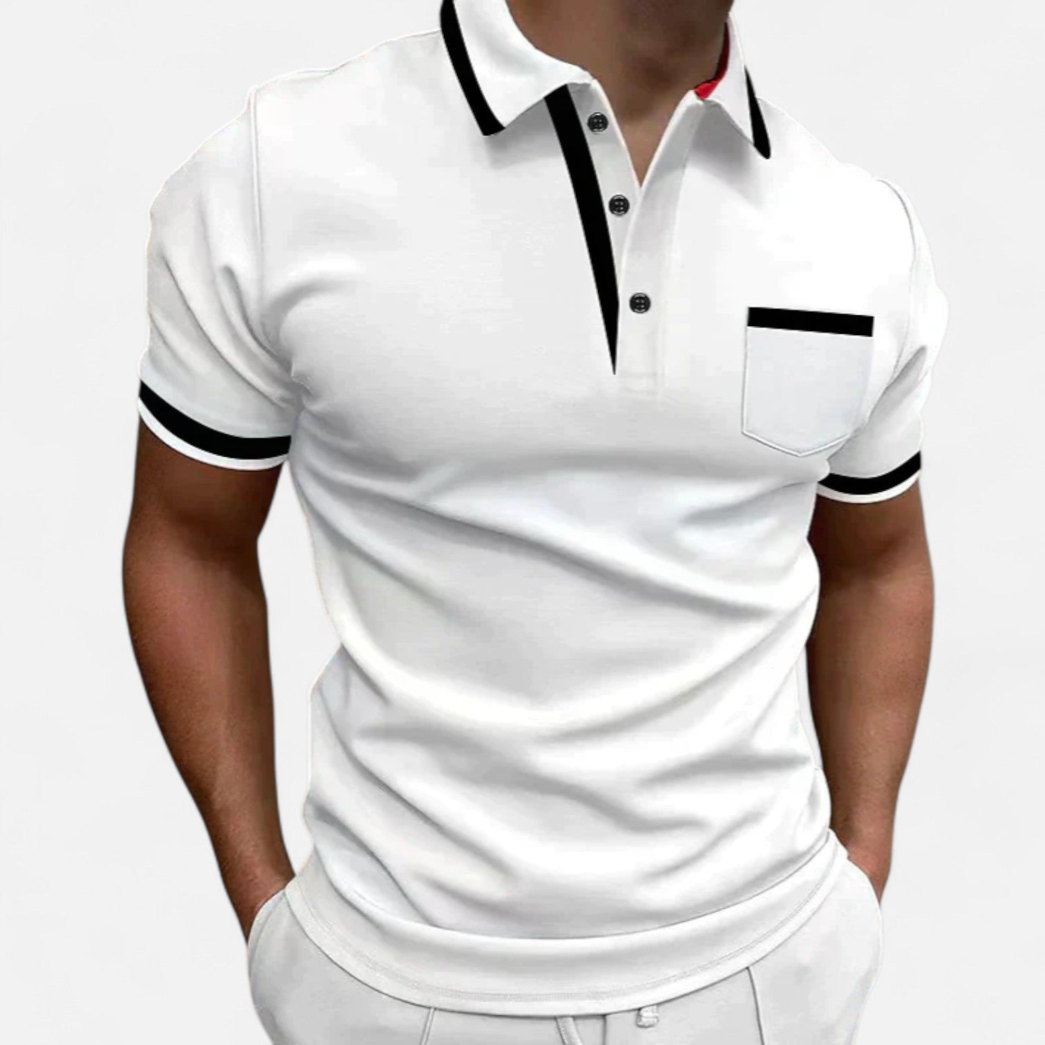 Eliaro Moda | Polo Slim Fit para Hombre – Diseño Contemporáneo con Detalles en Contraste y Silueta Ajustada
