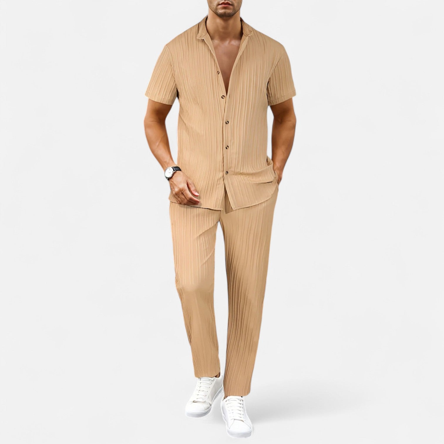 Eliaro Moda | Conjunto de Hombre en Dos Piezas – Coordinación Refinada, Estilo Contemporáneo