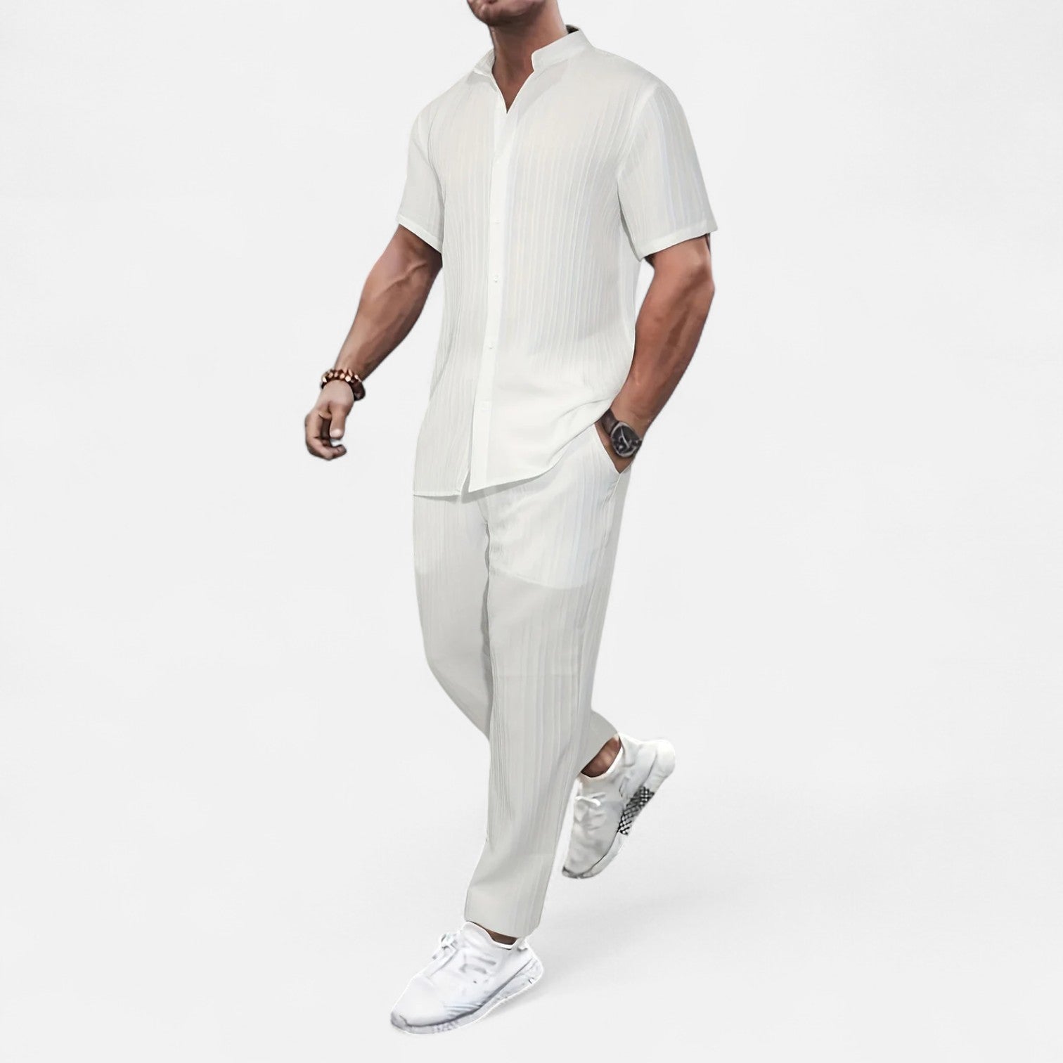 Eliaro Moda | Conjunto de Hombre en Dos Piezas – Coordinación Refinada, Estilo Contemporáneo