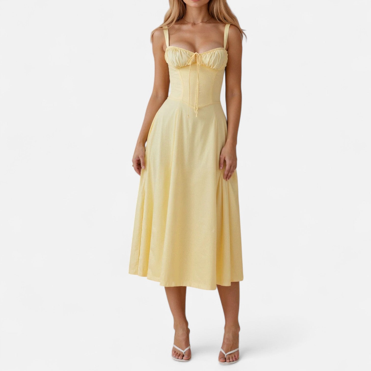 Eliaro Moda | Vestido Midi Estampado para Mujer – Elegancia Atemporal, Estilo Versátil