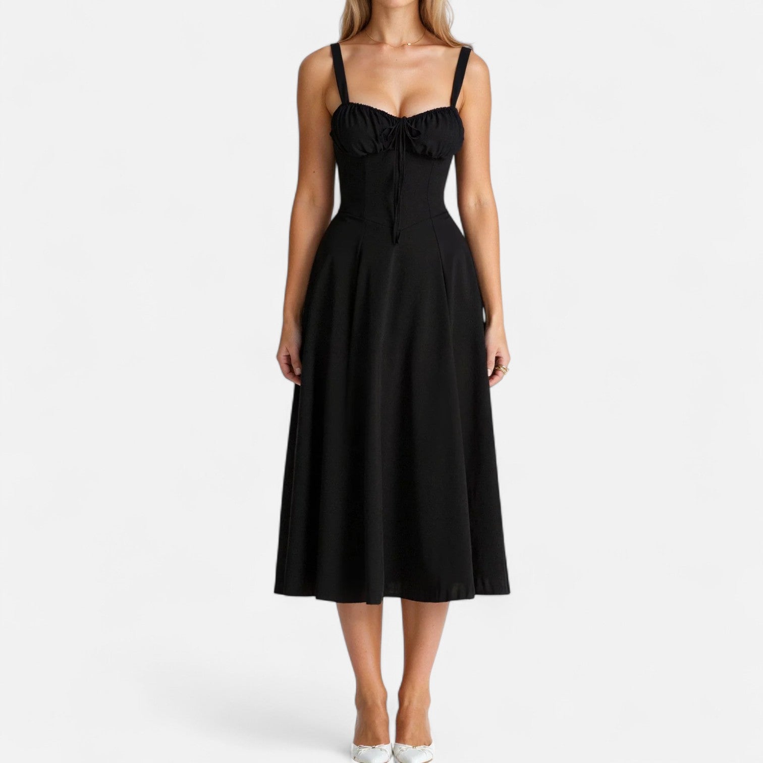 Eliaro Moda | Vestido Midi Estampado para Mujer – Elegancia Atemporal, Estilo Versátil