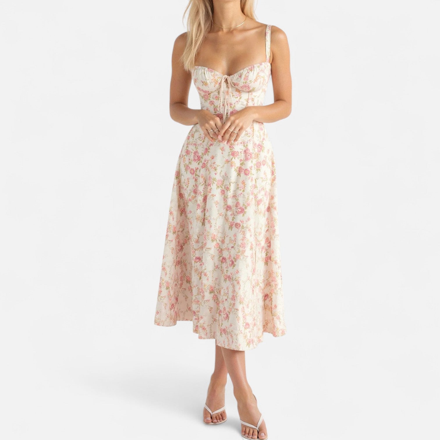 Eliaro Moda | Vestido Midi Estampado para Mujer – Elegancia Atemporal, Estilo Versátil