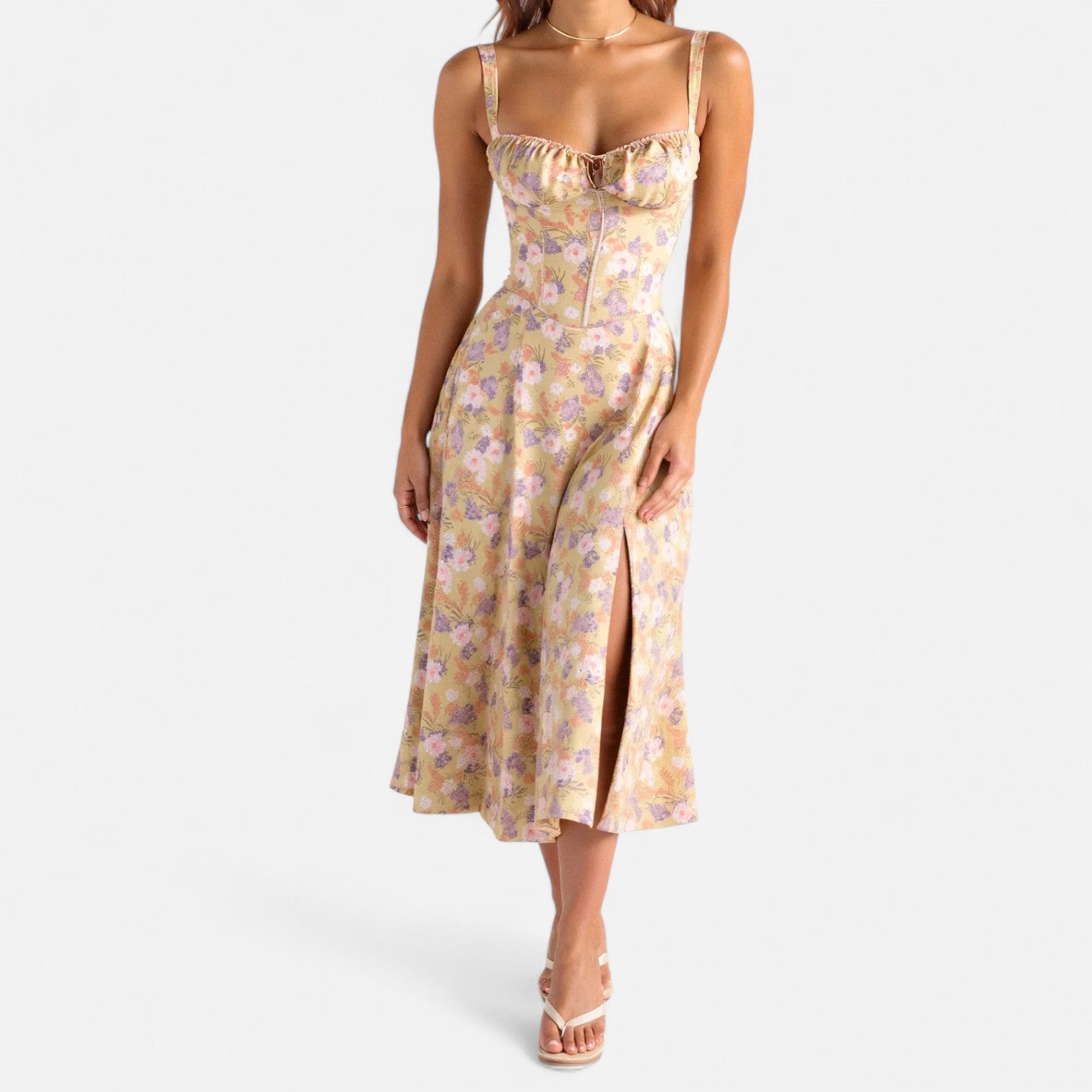 Eliaro Moda | Vestido Midi Estampado para Mujer – Elegancia Atemporal, Estilo Versátil