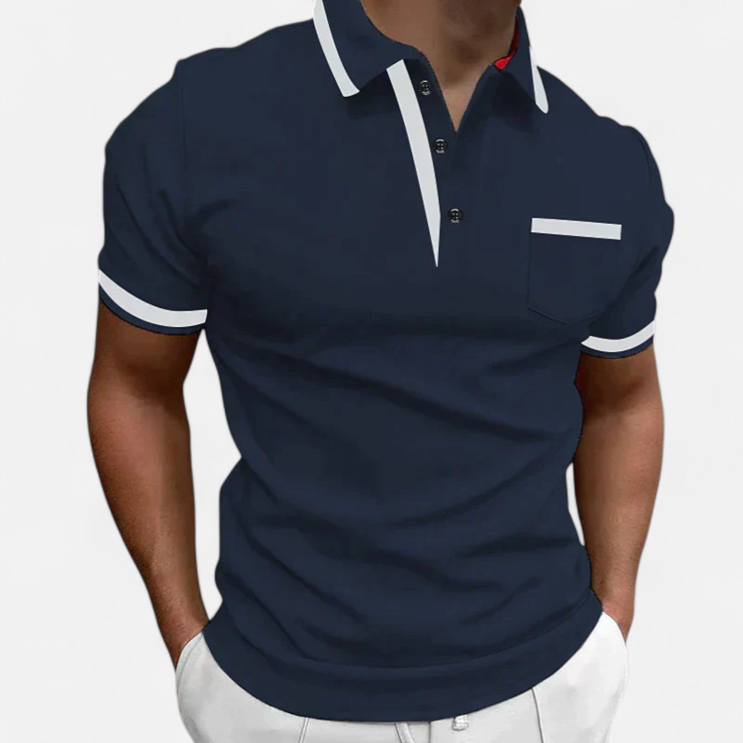 Eliaro Moda | Polo Slim Fit para Hombre – Diseño Contemporáneo con Detalles en Contraste y Silueta Ajustada