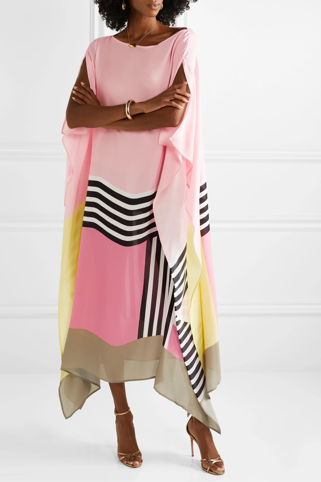 Robe kimono longue pour femme avec manches chauve-souris — été