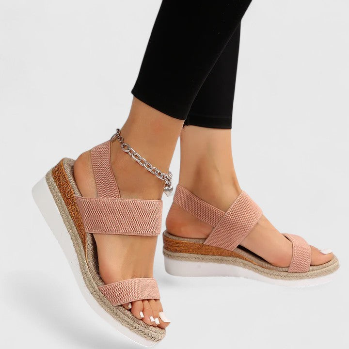 Sandales à plateforme pour femme avec brides Chaussures confortables pour tous les jours