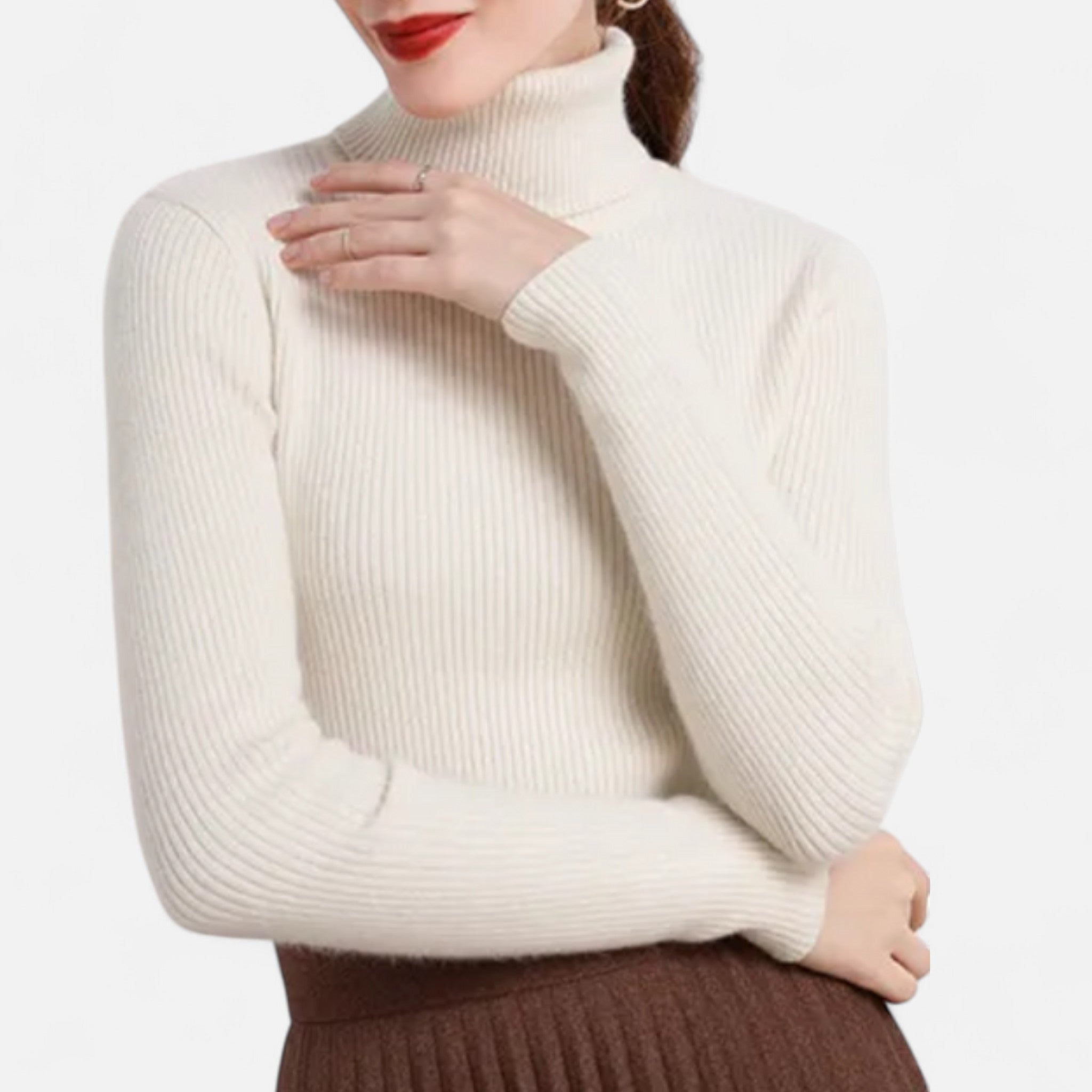 Eliaro Moda | Jersey Cuello Alto Mujer Elegancia Atemporal en Cachemira