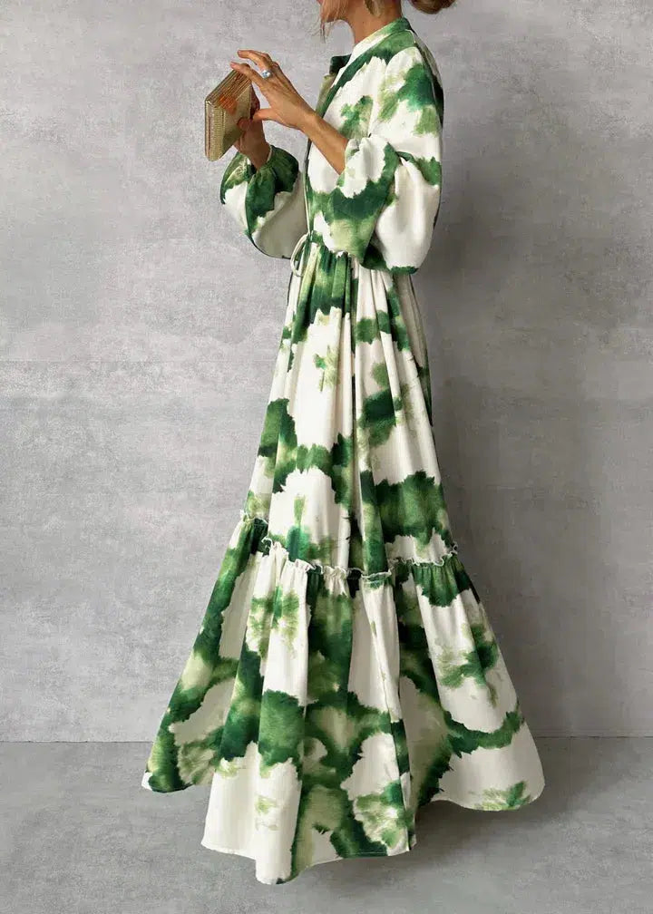 Long dress with bow | long-sleeve dress for events