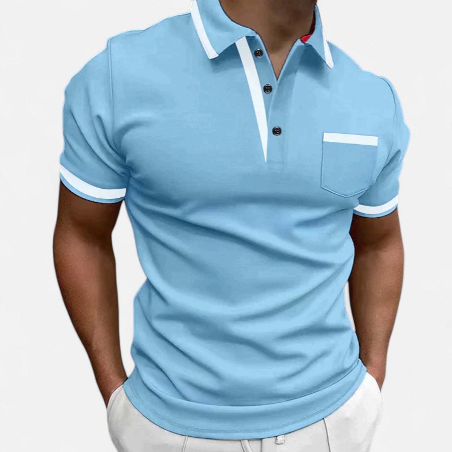 Eliaro Moda | Polo Slim Fit para Hombre – Diseño Contemporáneo con Detalles en Contraste y Silueta Ajustada