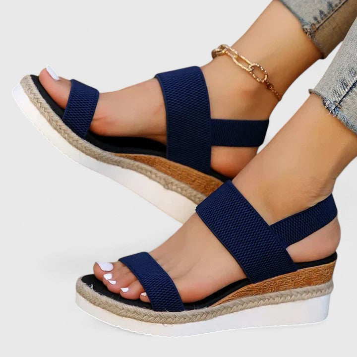 Sandales à plateforme pour femme avec brides Chaussures confortables pour tous les jours